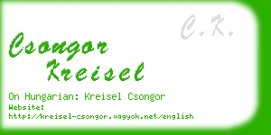 csongor kreisel business card
